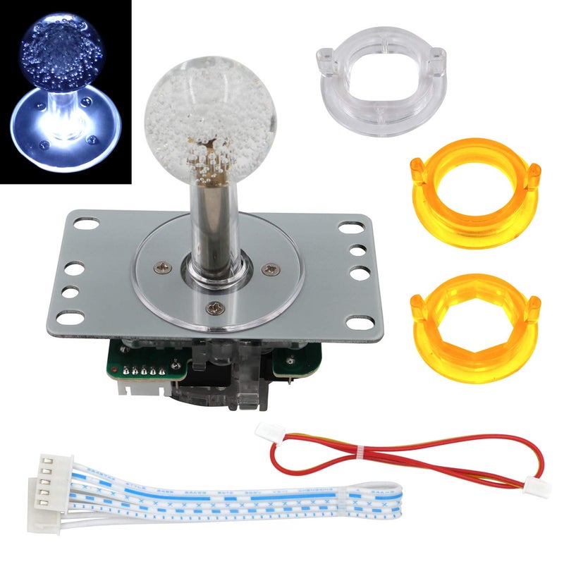SJ@JX Arcade LED Joystick SANWA Style Fight Game Joystick LED Stick Retro Joy Circular Octagonal Limiter for Retro Pie Raspberry Pi MAME JAMMA - Image 1